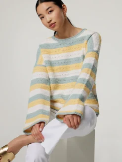 Strickpullover mit Streifen