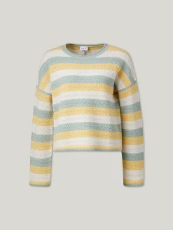 Strickpullover mit Streifen