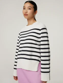 Strickpullover mit Streifen