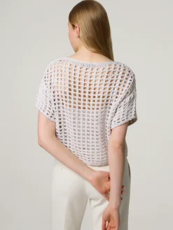 Strickshirt mit Glitzergarn