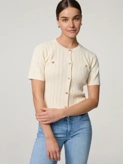 Strickshirt mit Lochstickerei