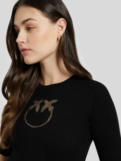 Strickshirt mit Logo