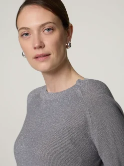 Strickshirt mit Lurexdetails