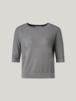 Strickshirt mit Lurexdetails