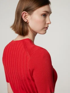 Strickshirt mit Rippen