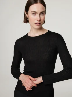 Strickshirt mit Seide OMETTO