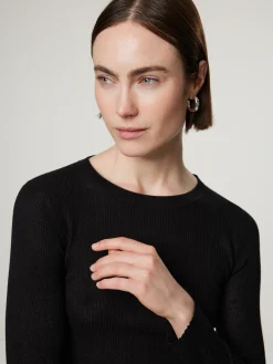 Strickshirt mit Seide OMETTO