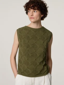 Stricktop aus Baumwolle RIBE