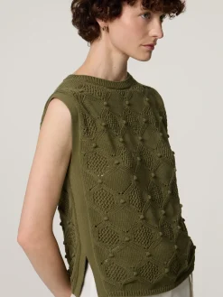 Stricktop aus Baumwolle RIBE