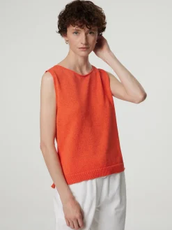 Stricktop mit Baumwolle