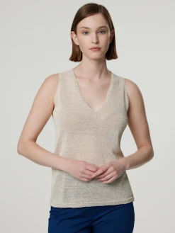 Stricktop mit Baumwolle