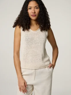 Stricktop mit Baumwolle