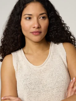 Stricktop mit Baumwolle