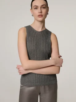 Stricktop mit Lurex-Details