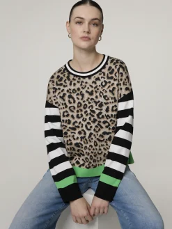 Sweatshirt mit Muster-Mix