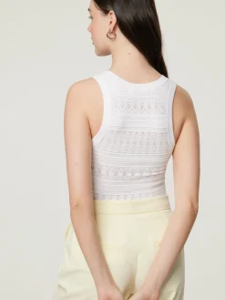 Tanktop mit Lochstickerei