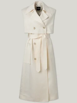 Trenchcoat-Kleid mit Leinen