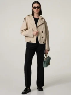 Trenchjacke im Bomber-Look