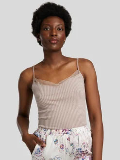 Trägertop mit Spitzen-Details