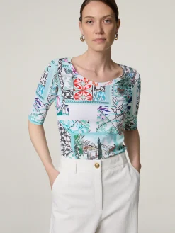 T-Shirt aus Baumwolle mit Print