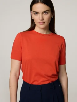 T-Shirt aus Feinstrick