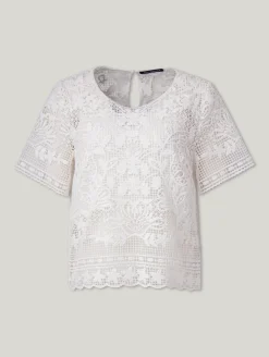 T-Shirt aus Häkelspitze