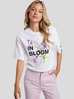 T-Shirt mit Flock-Print