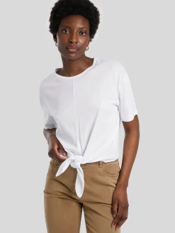 T-Shirt mit Knotendetail