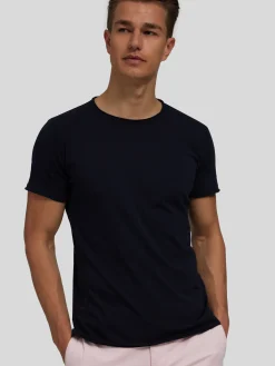 T-Shirt mit offenen Kanten R-NECK