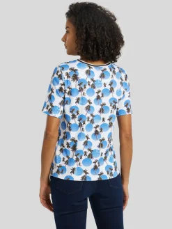 T-Shirt mit Palmen Print