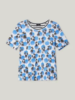 T-Shirt mit Palmen Print