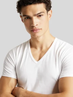 T-Shirt mit V-Ausschnitt im 2er Set