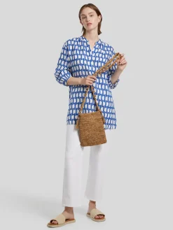 Tunikabluse aus Leinen