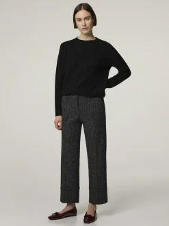 Tweed-Hose mit Pailletten MIA
