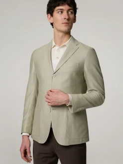 Veston mit Leinen im Slim Fit