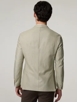 Veston mit Leinen im Slim Fit