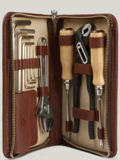 Werkzeug-Set aus Leder