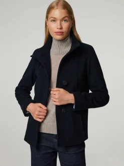 Wolljacke mit Stehkragen