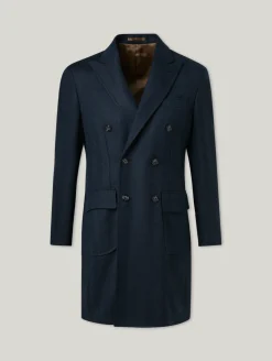 Wollmantel im Fischgrat-Muster