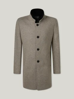 Wollmantel mit Blende