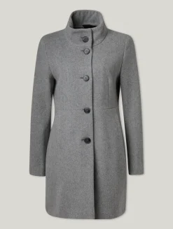 Wollmantel mit Stehkragen