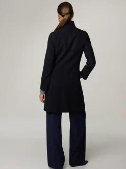 Wollmantel mit Steppblende