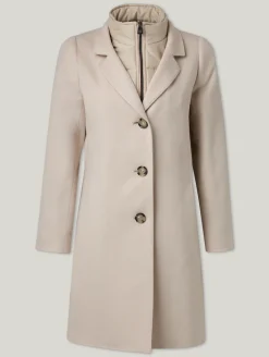 Wollmantel mit Steppblende