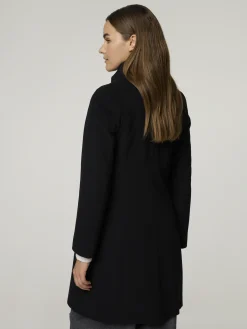 Wollmantel mit Steppblende