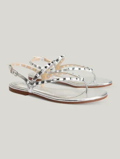 Zehentrenner-Sandalen mit Nieten