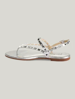 Zehentrenner-Sandalen mit Nieten