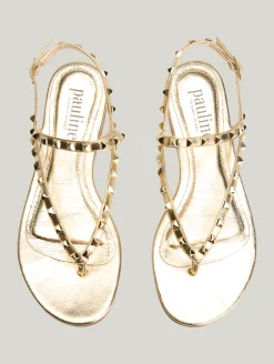 Zehentrenner-Sandalen mit Nieten